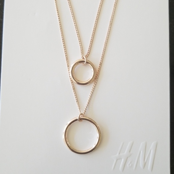 NWT H&M Rose Gold Double Necklace - Picture 2 of 4